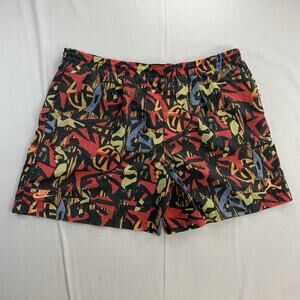 Vtg 90s NIKE Air Jordan 9 African Graphic Shorts All Over Print Adult Size XL